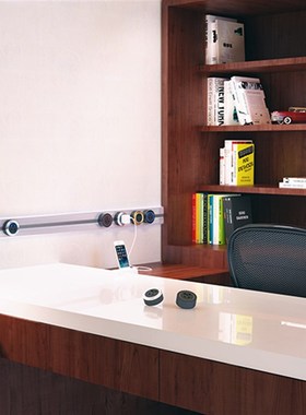 uiq宜优比电工接线板黑色嵌入式轨道排插关插座装