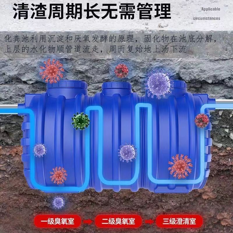化粪池罐家用新农村自建房专用三格塑料桶特厚E成品三级隔油池罐
