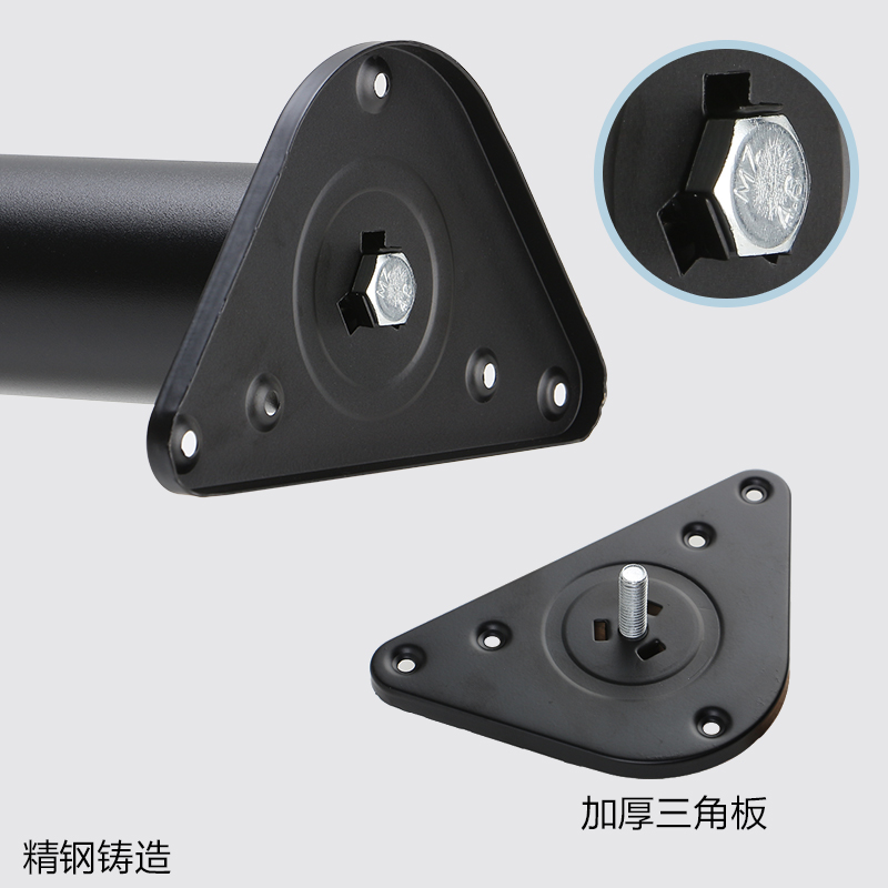 不锈钢吧台脚支撑柱可调节定制铝合金餐桌脚电脑桌腿支架金属柜脚