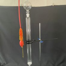 玻璃层析柱透明全套抽气头储球砂芯离子交换四氟活塞分析加压套装