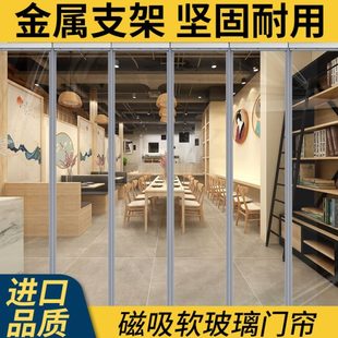 保暖防风透明商用超市门口防冷气挡风帘子 空调门帘磁吸隔断帘冬季