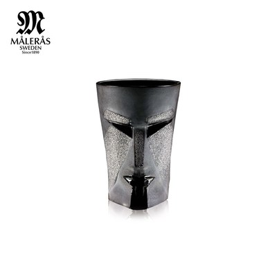 瑞典e酷比黑色杯子人脸饮料杯水杯水晶威士忌酒杯酒瓶醒酒