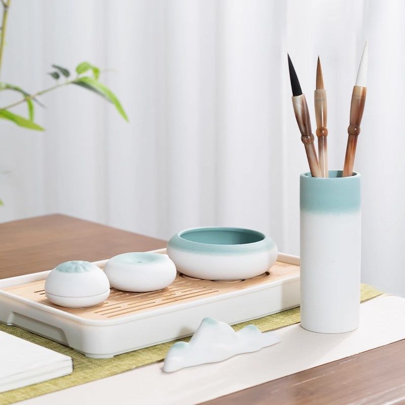 湖颖 扶桑有枝 装笔墨纸砚全砚台墨条墨块端砚毛笔书法装镇尺国画,文具电教/文化用品/商务用品,文房四宝,淘宝优惠券,粉丝福利购,淘宝优惠卷