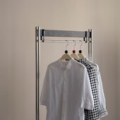 予栖 衣帽架落地卧室小户型实木挂衣架包豪斯