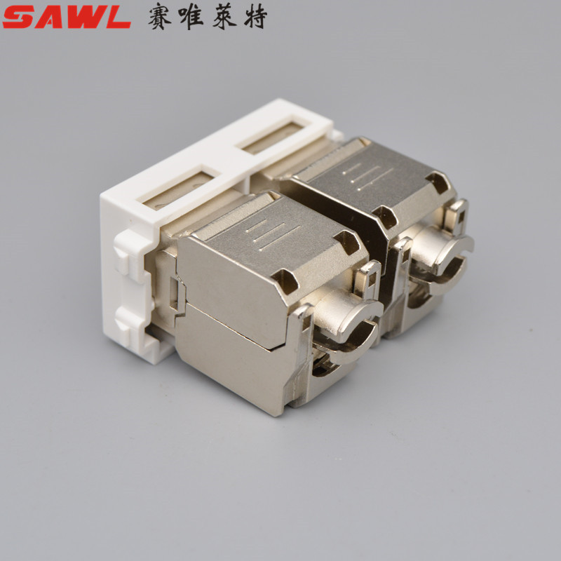 超六类网络8型孔ct免打面板模块千兆屏蔽网线插座RJ5电脑