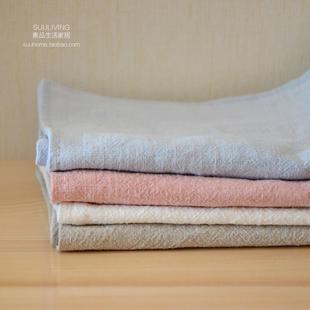 简约现代纯色苎麻棉麻亚麻白色麻本色餐桌布艺台盖布背景布料家用