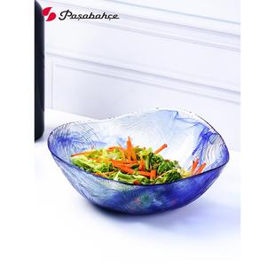 菜盘子碟子家用创意菜盘西餐盘汤碗 帕莎帕琦进口钢化玻璃餐具装