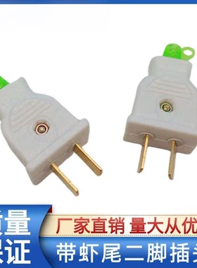 多功能电源两脚插头家用工业电器电线10A二级白色转动插头WTS192
