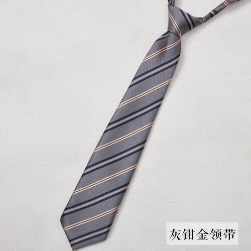 高级小领带女格子懒人日系制服衬衫领结男女潮免打短1001d