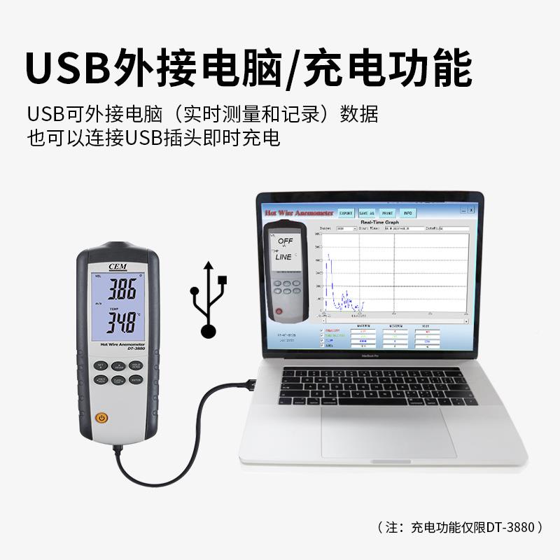 CDT-3880EM热敏式风仪手持热线 线式速风速测量业风工量测风仪D-T