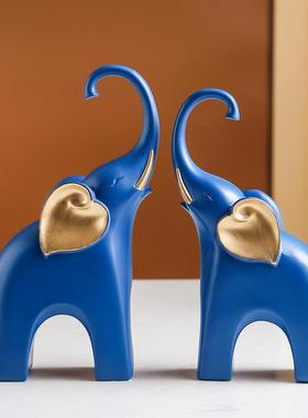 奢级感小家家居装轻饰品酒柜电视柜软装大象摆饰卧室里乔迁新XXXR