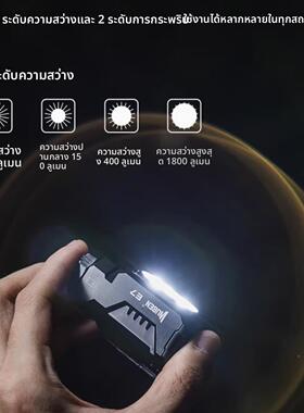 本E7高配版感应跑头灯手电务两用户防水RLM徒步露营夜骑行钓鱼装