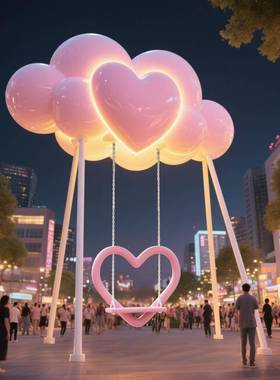 外云朵蘑菇帽子秋千GTT花园装饰摆件庭公园阳户草坪植物景观台院