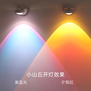 无线电池可充吸电射灯免线免打孔走线射接灯磁小山丘背景墙壁免灯