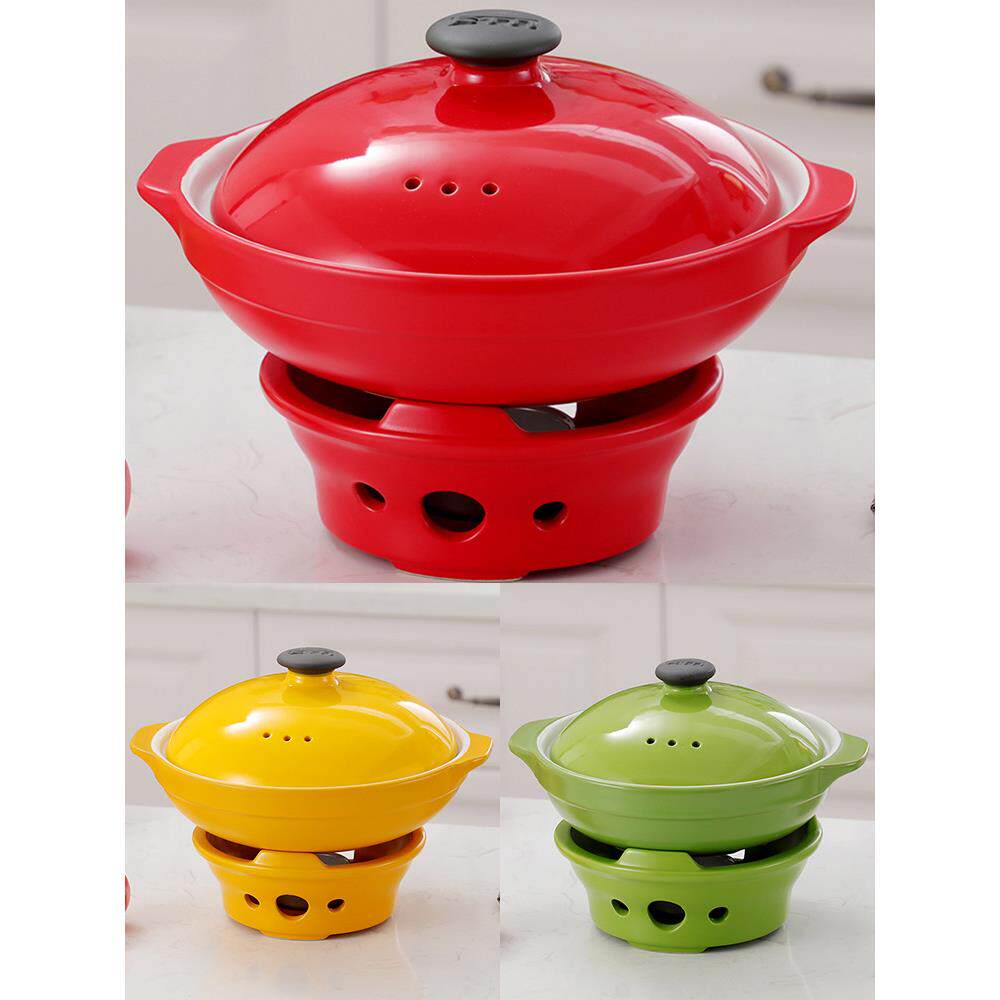 炖陶瓷锅菜酒精炉砂锅小火锅固体耐TAX高温干锅锅粘土锅蔬浅锅业