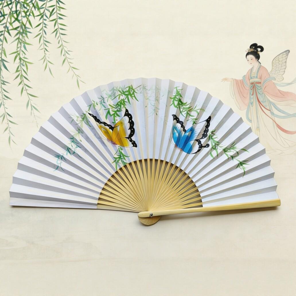8寸9寸八越剧扇FXK子梁祝十相送扇蝶戏曲扇子戏剧演出舞蝴蹈子