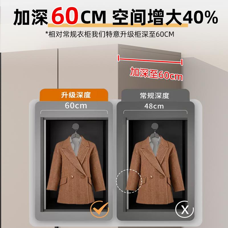 衣柜家用卧纳室实木FXS-D用生态板收纳柜出房小户型租收柜对开 门