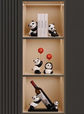 24082901贝美熊红酒架摆件汉客厅猫餐边柜酒柜装品新家饰乔迁之喜