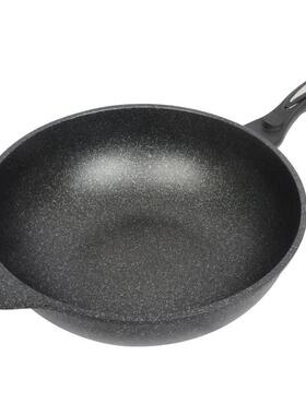 石清仓韩zephyros国麦饭粘锅平底超不轻麦石锅炒锅轻便家燃气电用