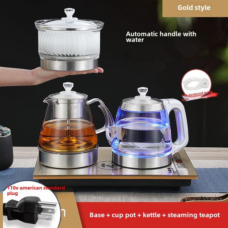 1动0V220V全自底部上水玻璃水壶智能电热茶炉台77885式嵌入煮泡1