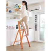 利快用合日本梯子家室内折叠ACY厚梯加铝金人字梯长谷川小马凳梯