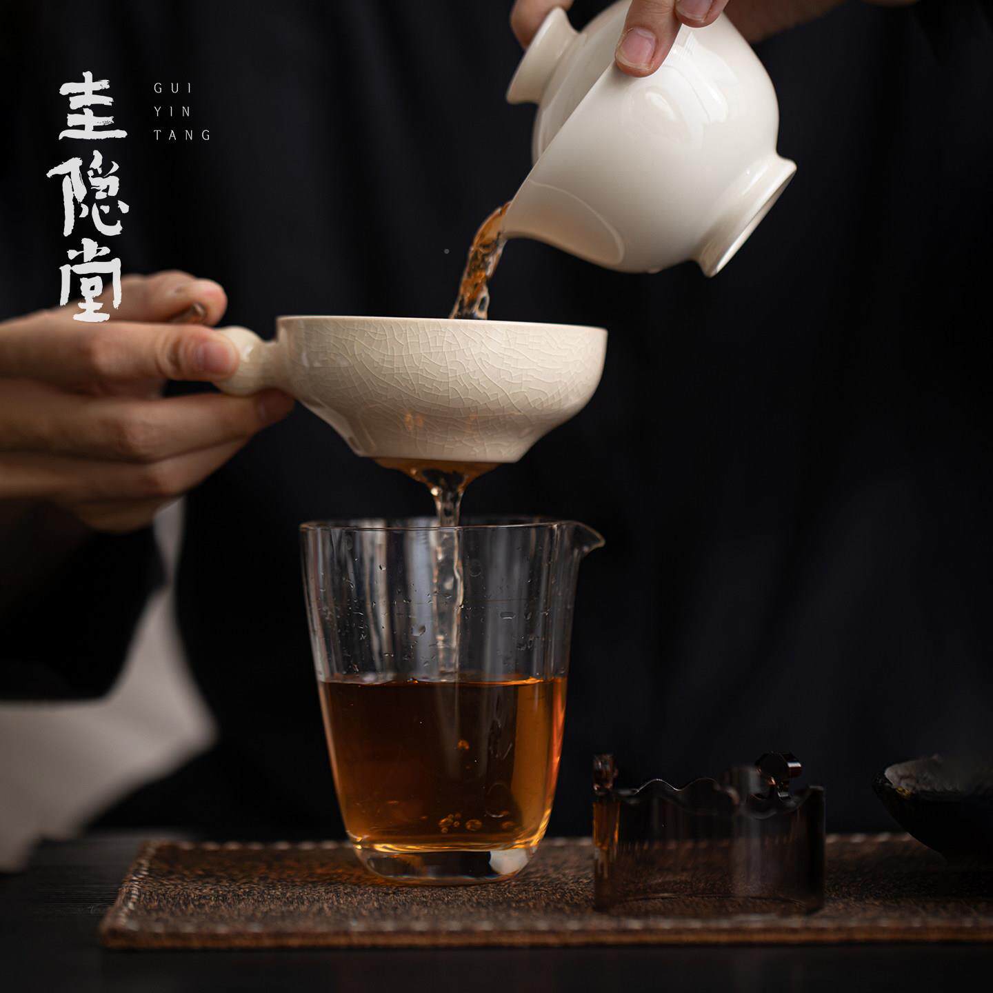 创葫芦草木灰陶高瓷开片滤茶器茶过漏VTD套组档茶叶滤网滤茶意器