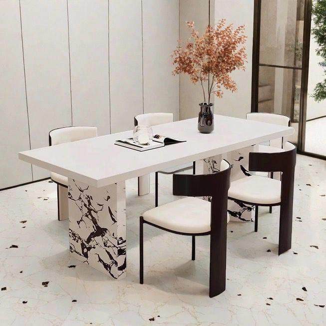 式极简岩板椅餐桌椅简组合家用大小户型现009代约长方形意茶饭桌,住宅家具,岩板餐桌,淘宝优惠券,粉丝福利购,淘宝优惠卷