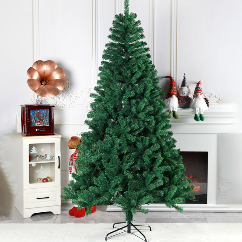耶诞节装饰2023新款耶诞树大小号家用环保落地式加密裸树摆件道具