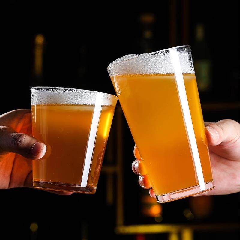 美式品脱杯精酿啤酒杯扎啤杯大号宽口杯皮尔森酒吧专用果汁饮料杯