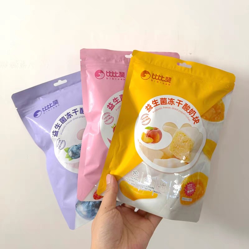 比比赞益生菌酸奶块冻干草莓蓝莓水果干网红零食小吃儿童食品营养