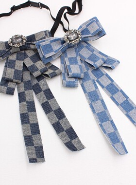 星辰猫牛仔风格装饰领结女士蝴蝶结领花可调节学院风夏新品 TS350