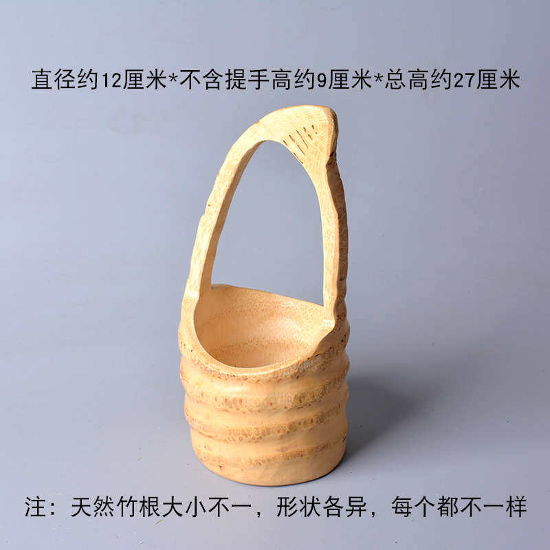 茶点点心盘 手工竹根韩寿司特色篮料理餐提篮日纯竹制品手