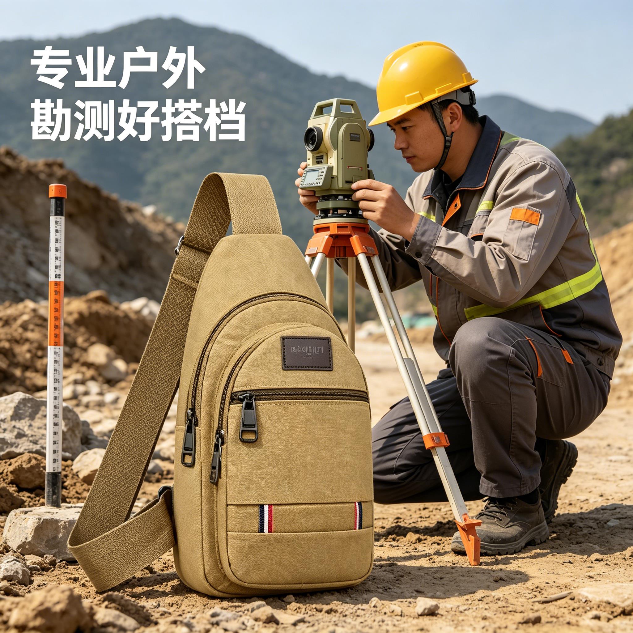 包包男款男士斜挎五金工具包加厚帆布材质耐磨耐用水电工木工户外图片