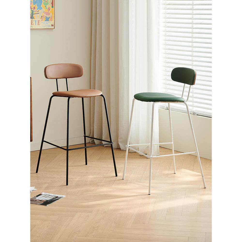 工业风格前台靠背高凳锻铁吧台椅简约现代家居吧台凳吧台椅高椅