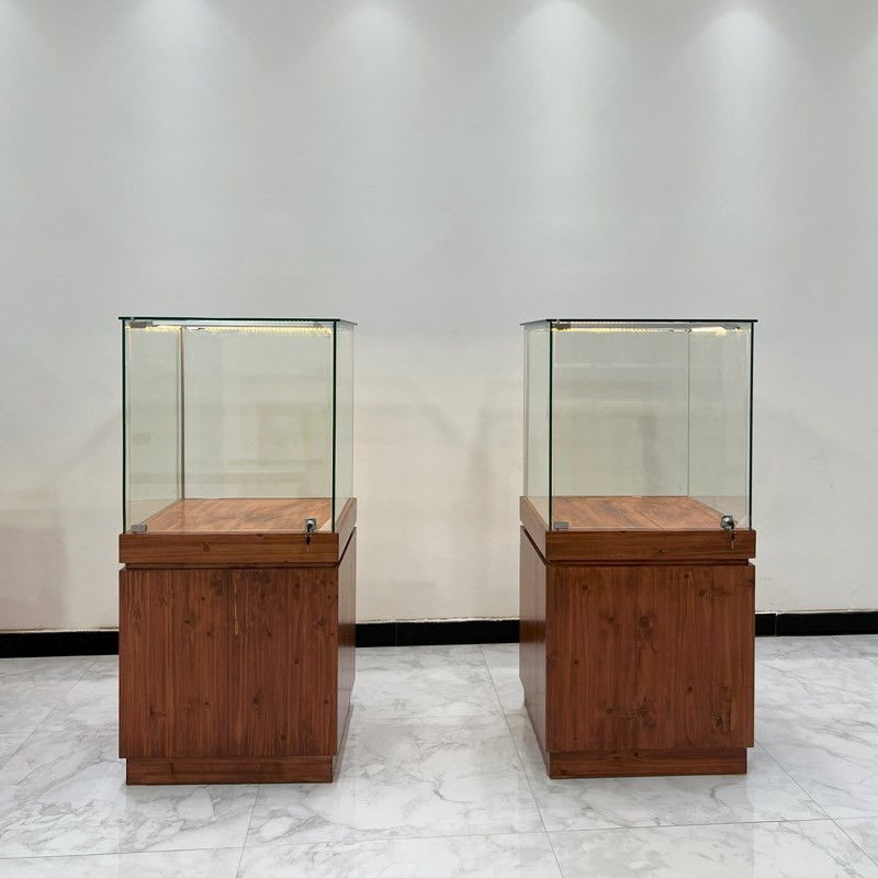 实木博物馆展示柜瓷器古董珠宝展柜展厅展览柜台玻璃产品陈列柜台