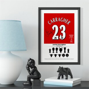 利物浦杰拉德福勒号码款实木装饰相框照片墙桌摆挂框酒吧壁画