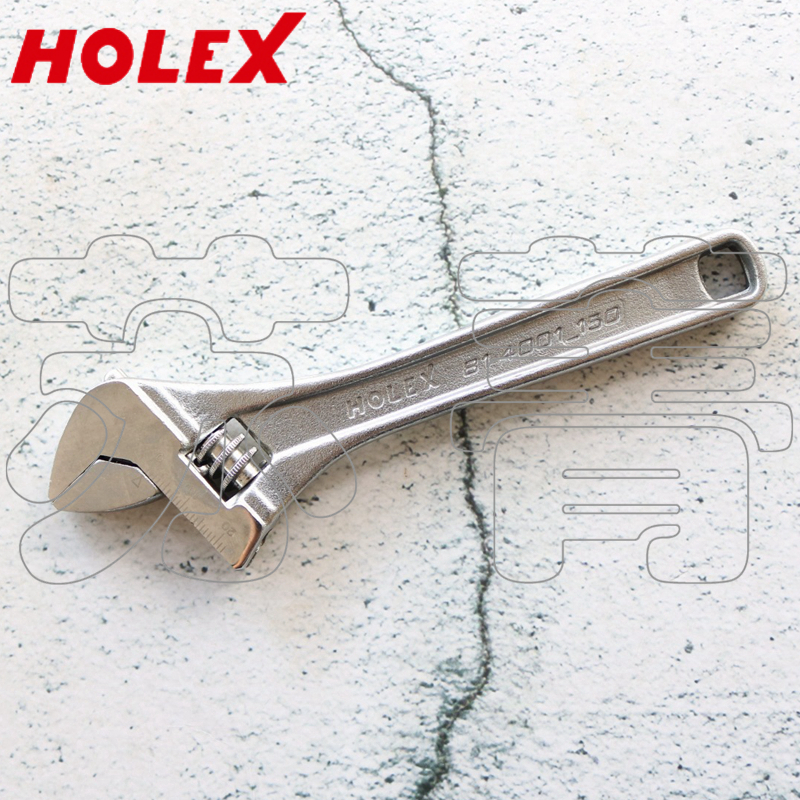 德国霍夫曼HOLEX钳口带刻度活动扳手 锻压加工 淬硬处理