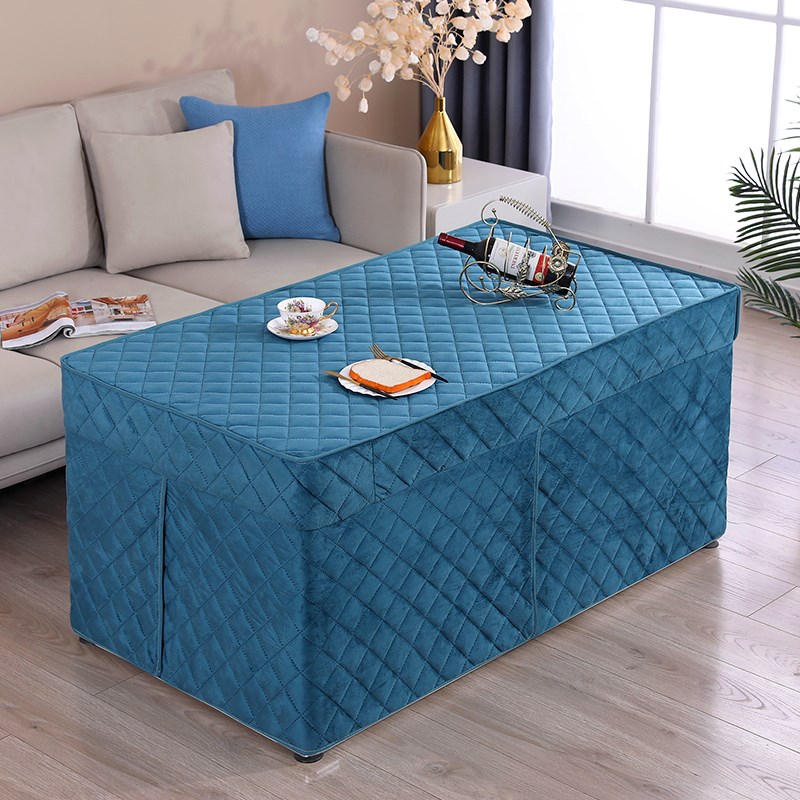 冬季新款烤火炉桌罩长方形加绒取暖桌茶几桌布电烤桌电炉罩