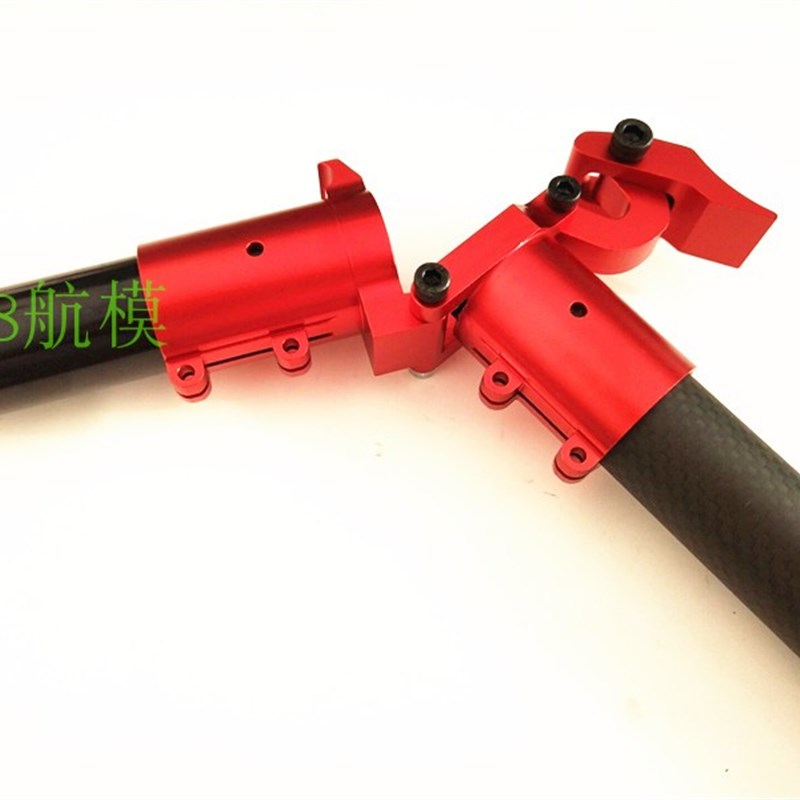 新款Dmm碳管横向折叠件 机臂管座 平折 横向折叠管夹 CNC铝合金