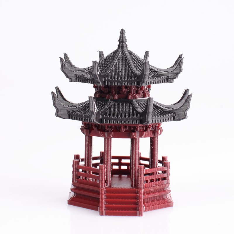 八角凉亭假山吸水石水陆缸山水盆景古建筑模型微景观庭院景观摆件