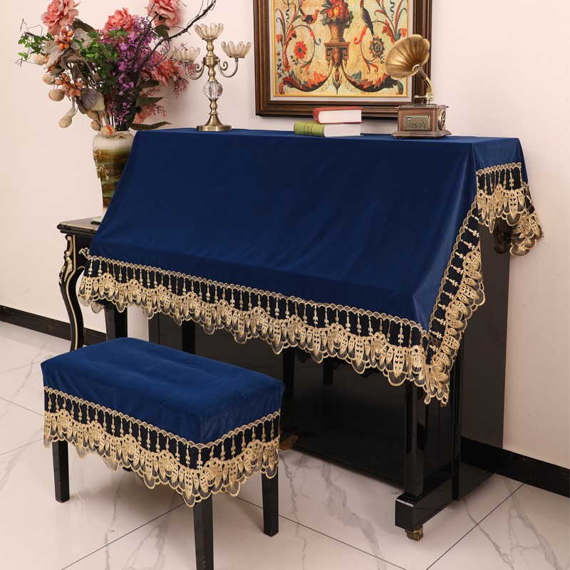 高级感钢琴罩盖布通用琴布电子钢琴防尘罩套半罩高档绒布现代简约