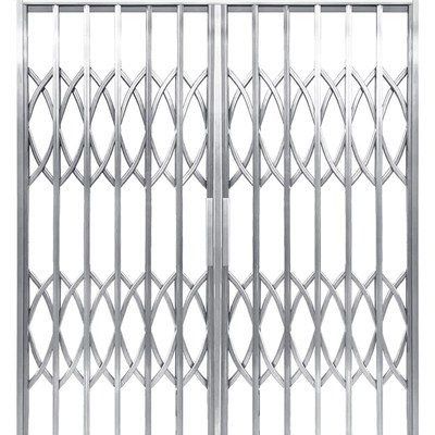 304不锈钢拉闸门室外伸缩折叠入户门阳台推拉双开门通风防盗门窗