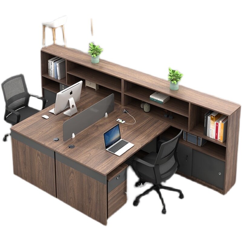 财务办公桌椅现代屏风职员工位卡座四六人位办公家具