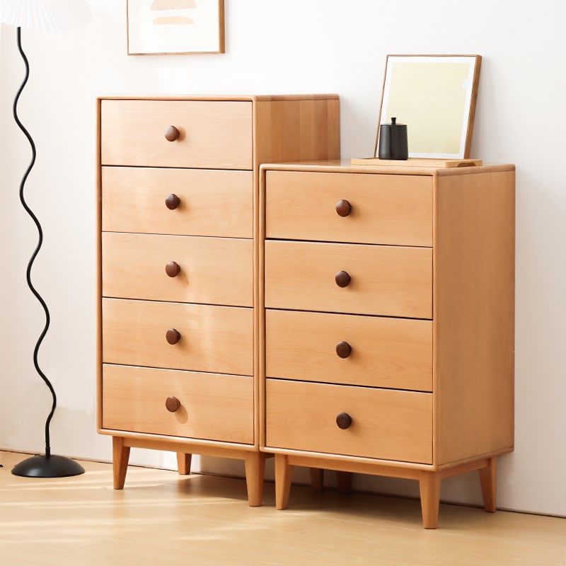 小乔造木全实木榉木斗柜简约现代客厅储物柜收纳柜抽屉柜小户型
