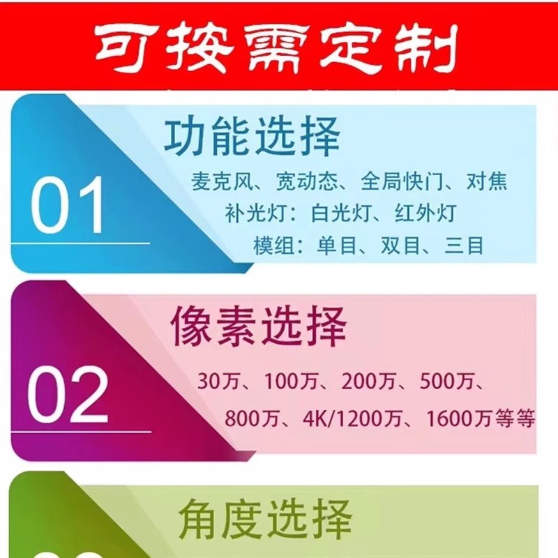 万到1万定制高广角工业摄像头模组免驱视觉模块ub免驱