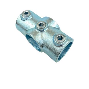 一寸钢管连接件镀锌圆管铁管水管接头底座三通护栏紧固件