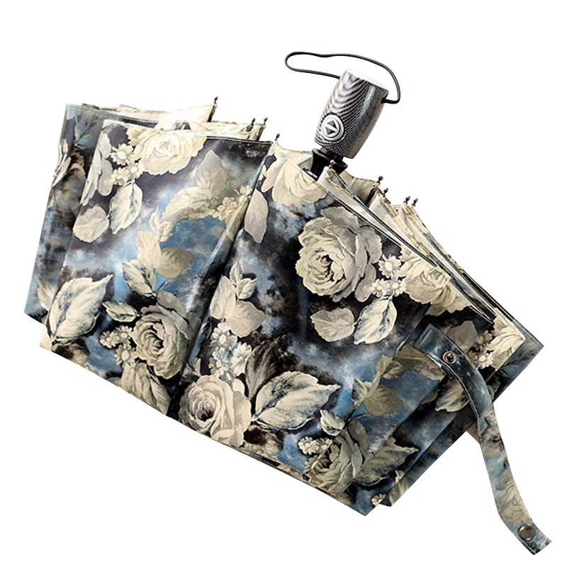 超大全自动雨伞女折叠韩国小新遮阳伞晴雨两用防风加固人雨伞