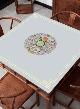 新桌布防水防油免洗茶几垫家用皮革硅胶麻将桌正方形餐桌垫布