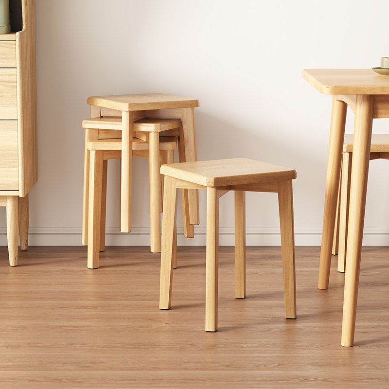 实木家用叠放小矮凳客厅木头方凳高板凳餐桌餐椅木,住宅家具,其它凳子,淘宝优惠券,粉丝福利购,淘宝优惠卷