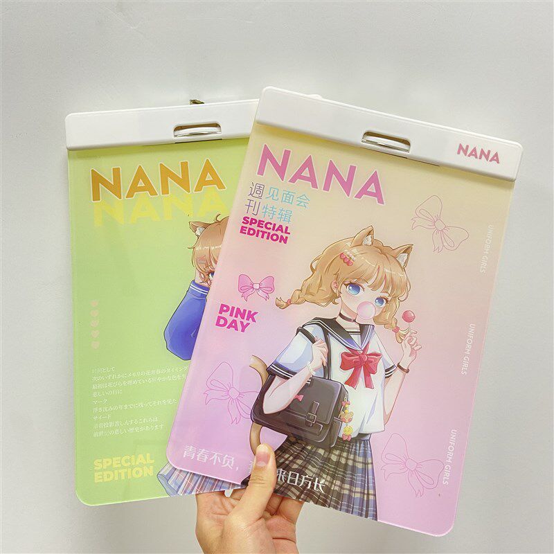 少女心可爱女孩垫板板夹文件夹 文件夹/试卷夹